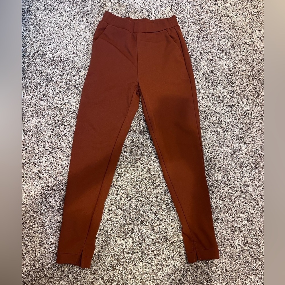 BROWN SKINNY TROUSERS